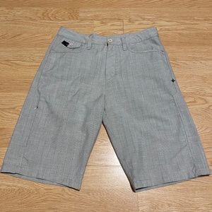 Hurley Shorts Cream / Grey Stripe Mens Size 30